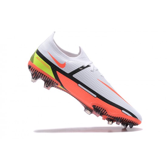 Nike Phantom GT2 Elite FG White Orange Yellow Black Low Men Football Boots