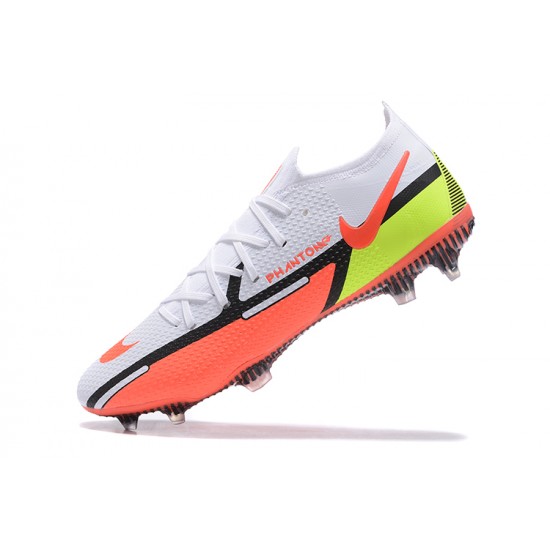 Nike Phantom GT2 Elite FG White Orange Yellow Black Low Men Football Boots