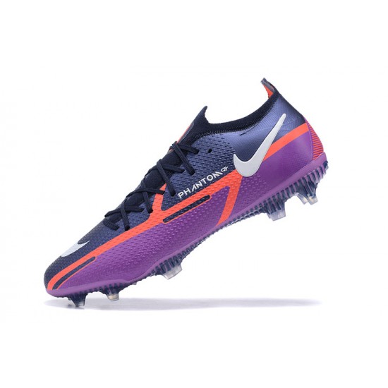 Nike Phantom GT2 Elite FG White Orange Yellow Black Purple Low Men Football Boots