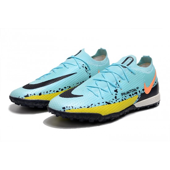 Nike Phantom GT2 Elite TF Low Blue Black Yellow Men Football Boots Nike Phantom GT2 Elite TF Low Blue Black Yellow Men Football Boots