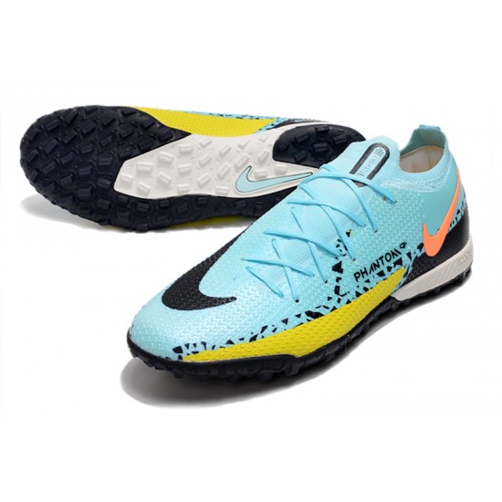 Nike Phantom GT2 Elite TF Low Blue Black Yellow Men Football Boots Nike Phantom GT2 Elite TF Low Blue Black Yellow Men Football Boots