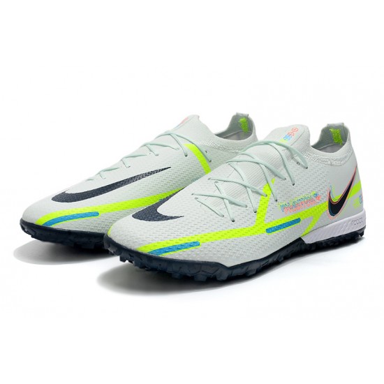 Nike Phantom GT2 Elite TF Low White Black Green Men Football Boots