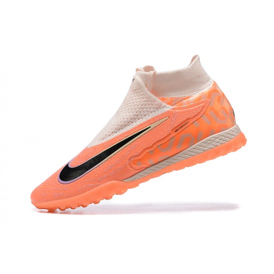 Nike Phantom GX Elite DF Link TF Fuchsia Orange Black High Football Boots Men