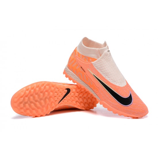 Nike Phantom GX Elite DF Link TF Fuchsia Orange Black High Football Boots Men