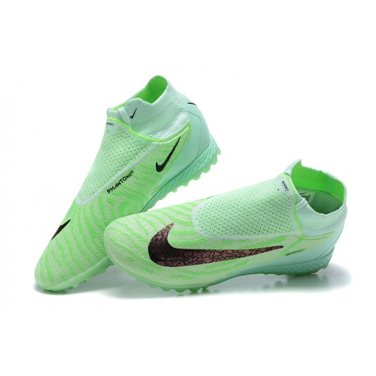 Nike Phantom GX Elite DF Link TF Green Black Light/Green High Football Boots Men