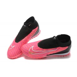 Nike Phantom GX Elite DF Link TF Pink Black Gold White High Football Boots Men