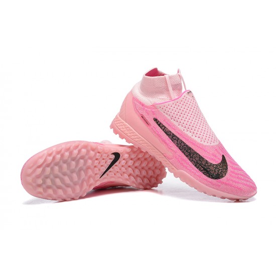 Nike Phantom GX Elite DF Link TF Pink Black High Football Boots Men