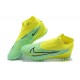 Nike Phantom GX Elite DF Link TF Yellow Green Black High Football Boots Men