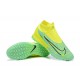 Nike Phantom GX Elite DF Link TF Yellow Green Black High Football Boots Men