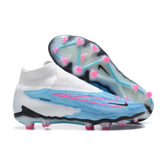 Nike Phantom GX Elite FG Black Light/Blue Pink High Football Boots Men