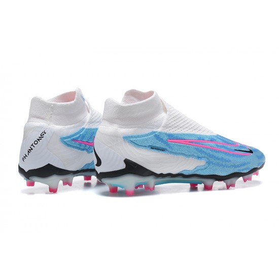 Nike Phantom GX Elite FG Black Light/Blue Pink High Football Boots Men