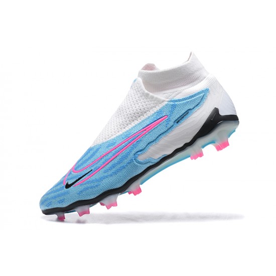 Nike Phantom GX Elite FG Black Light/Blue Pink High Football Boots Men