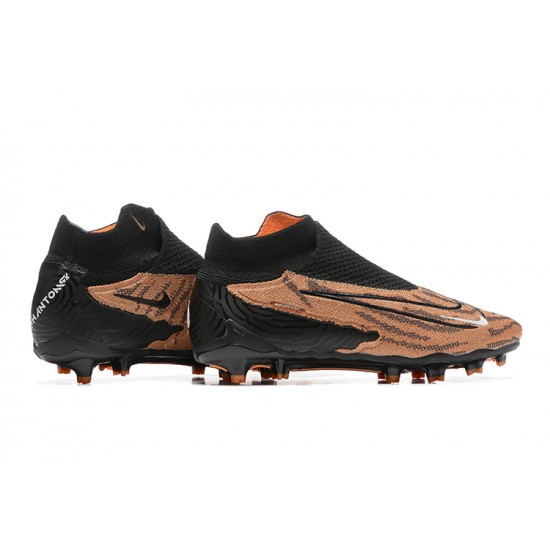 Nike Phantom GX Elite FG Black Light/Orange High Football Boots Men