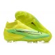 Nike Phantom GX Elite FG Black Light/Yellow Green High Football Boots Men