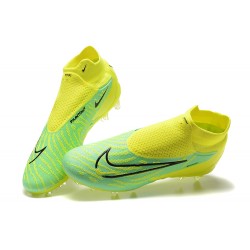 Nike Phantom GX Elite FG Black Light/Yellow Green High Football Boots Men
