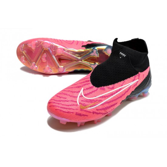 Nike Phantom GX Elite FG Black Pink For Women/Men Football Boots