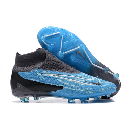 Nike Phantom GX Elite FG Blue Black High Football Boots Men