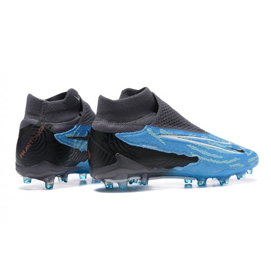 Nike Phantom GX Elite FG Blue Black High Football Boots Men