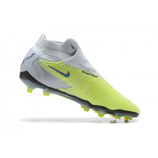 Nike Phantom GX Elite FG Gray Green High Football Boots Men