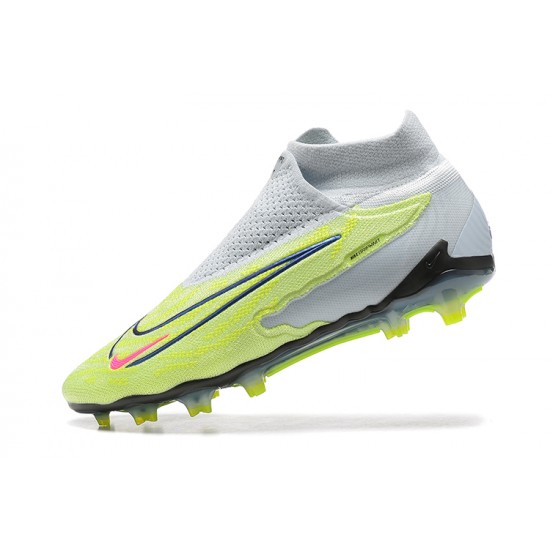 Nike Phantom GX Elite FG Gray Green High Football Boots Men