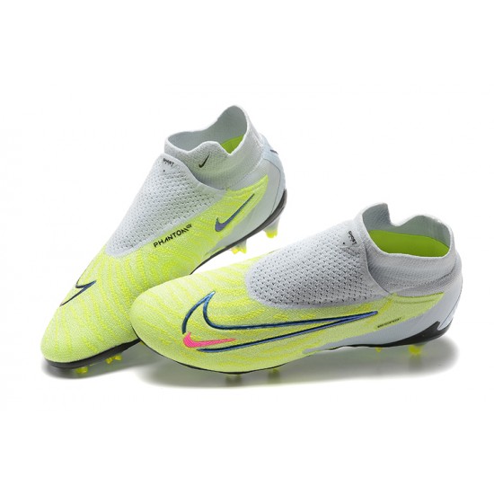 Nike Phantom GX Elite FG Gray Green High Football Boots Men