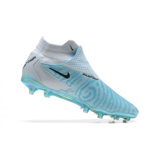 Nike Phantom GX Elite FG Gray Light/Blue Light/Green High Football Boots Men