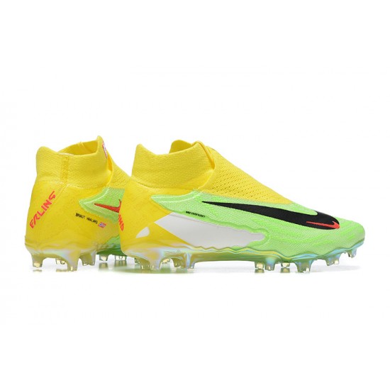 Nike Phantom GX Elite FG Green Yellow Women/Men Football Boots