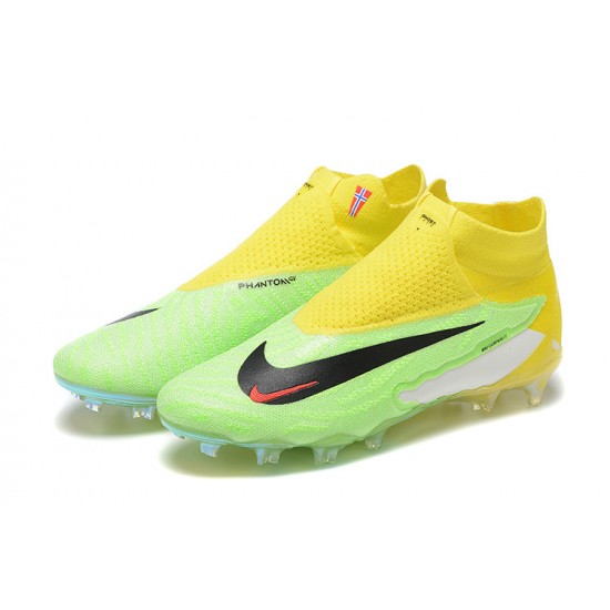 Nike Phantom GX Elite FG Green Yellow Women/Men Football Boots