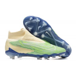 Nike Phantom GX Elite FG Light/Green Beige Blue High Football Boots Men