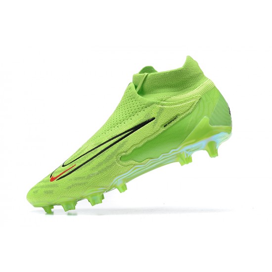 Nike Phantom GX Elite FG Light/Green Black High Football Boots Men