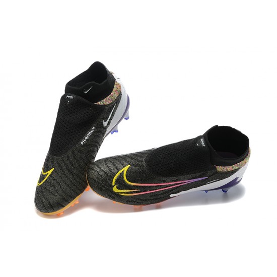 Nike Phantom GX Elite FG Orange Yellow Black White Purple High Football Boots Men