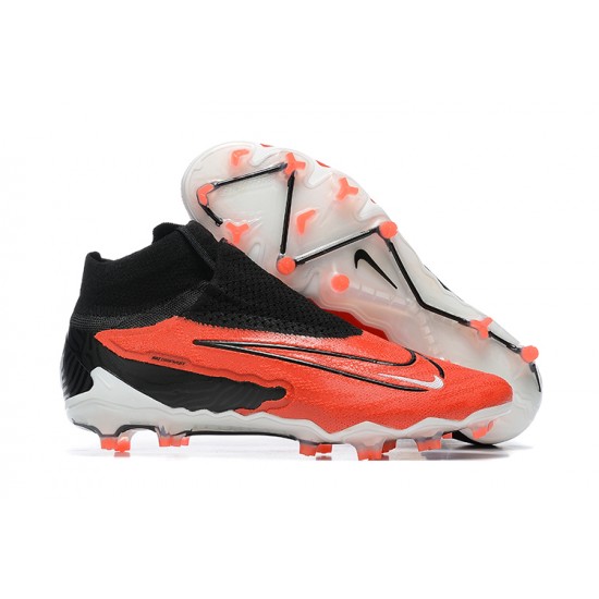 Nike Phantom GX Elite FG White Orange Black High Football Boots Men