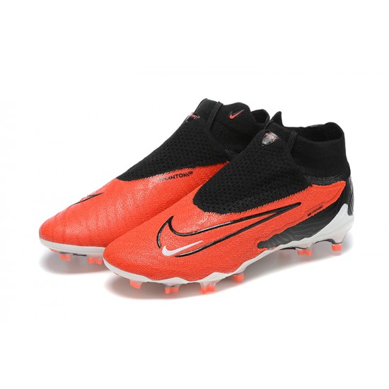 Nike Phantom GX Elite FG White Orange Black High Football Boots Men