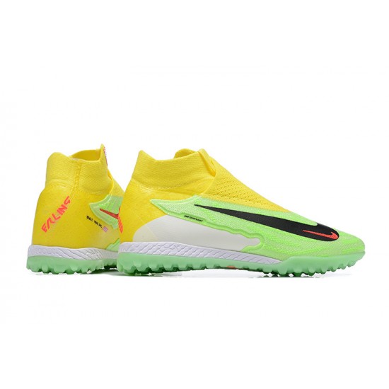 Nike Phantom GX Elite TF High Green Yellow Women/Men Football Boots