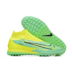 Nike Phantom GX Elite TF High Yellow Green Women/Men Football Boots