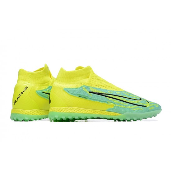 Nike Phantom GX Elite TF High Yellow Green Women/Men Football Boots