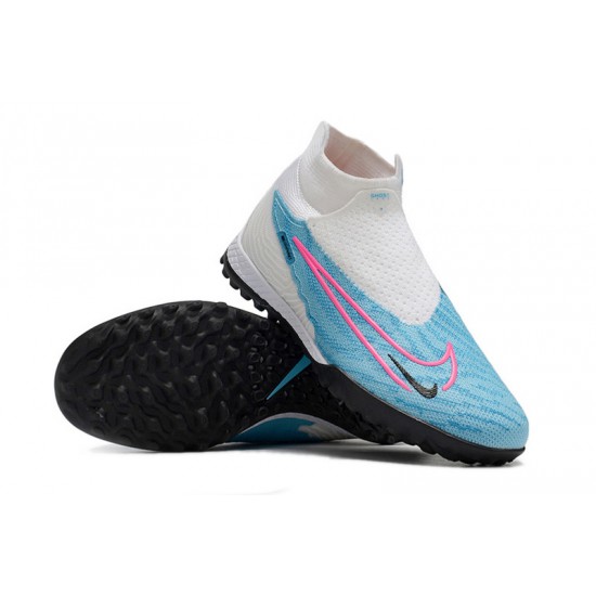 Nike Phantom GX Elite TF White Blue Women/Men Football Boots Nike Phantom GX Elite TF White Blue Women/Men Football Boots