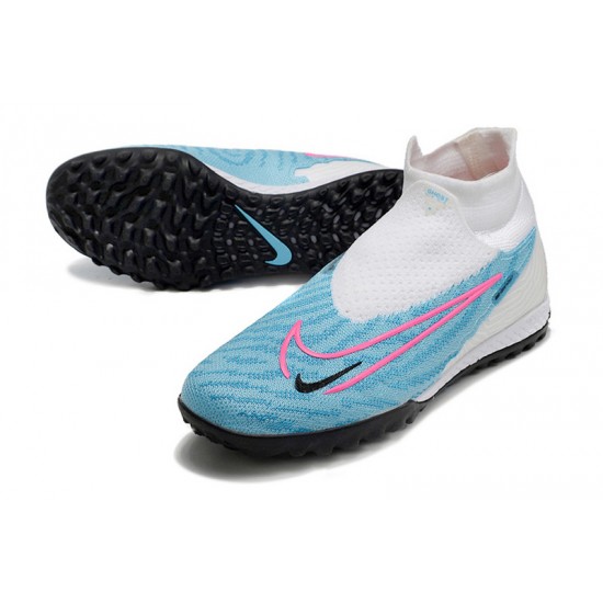 Nike Phantom GX Elite TF White Blue Women/Men Football Boots Nike Phantom GX Elite TF White Blue Women/Men Football Boots