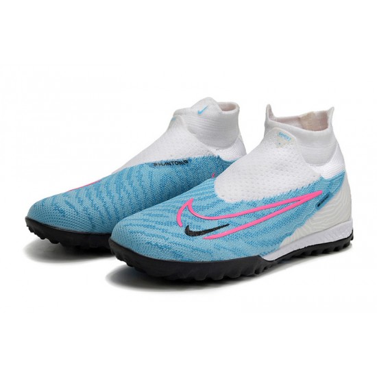 Nike Phantom GX Elite TF White Blue Women/Men Football Boots Nike Phantom GX Elite TF White Blue Women/Men Football Boots