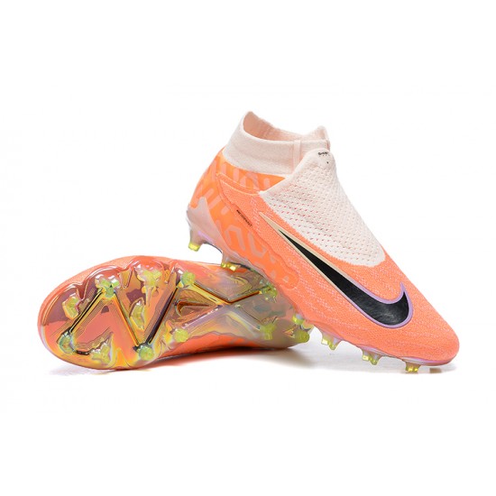 Nike Phantom Gx Elite FG Orange Black High Football Boots Men