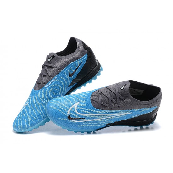 Nike Phantom GX Elite DF Link TF Black Blue White Low Football Boots Men