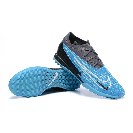 Nike Phantom GX Elite DF Link TF Black Blue White Low Football Boots Men