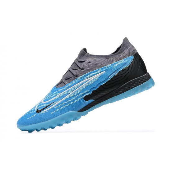 Nike Phantom GX Elite DF Link TF Black Blue White Low Football Boots Men