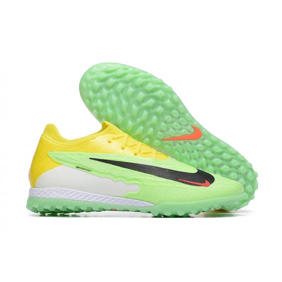 Nike Phantom GX Elite DF Link TF Yellow Green White Low Football Boots Men