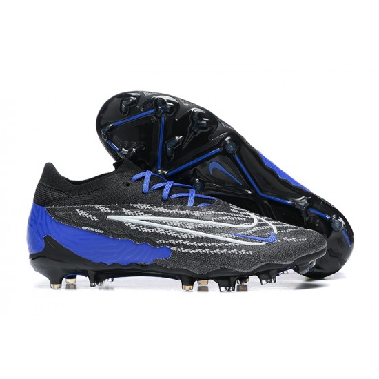 Nike Phantom GX Elite FG Black Blue Low Football Boots Men