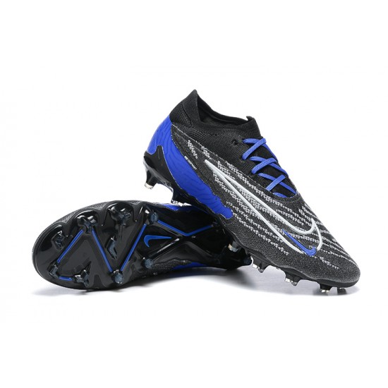 Nike Phantom GX Elite FG Black Blue Low Football Boots Men