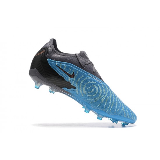 Nike Phantom GX Elite FG Black Blue White Low Football Boots Men