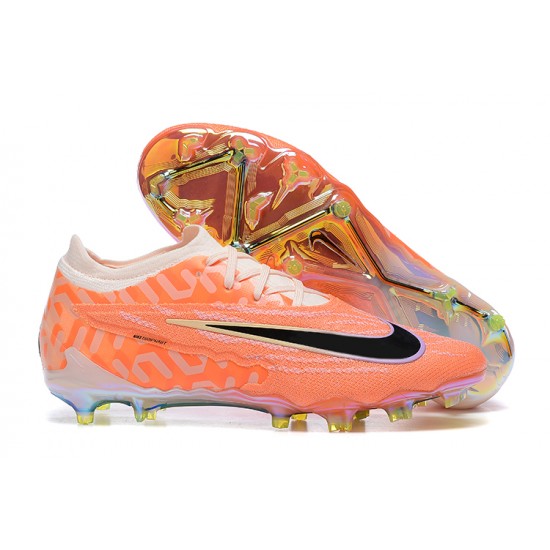 Nike Phantom GX Elite FG Black Pink Orange Low Football Boots Men