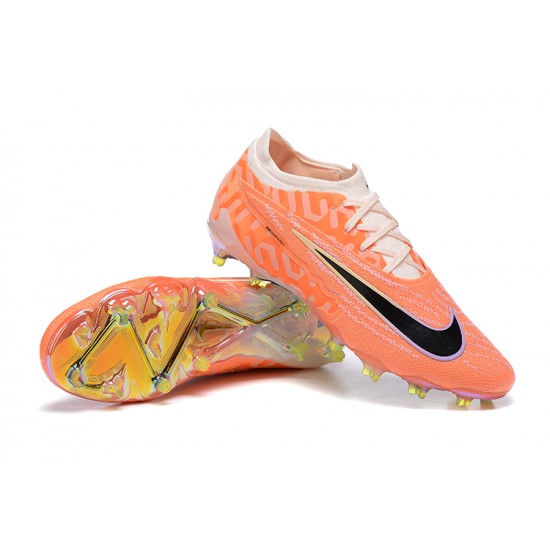 Nike Phantom GX Elite FG Black Pink Orange Low Football Boots Men