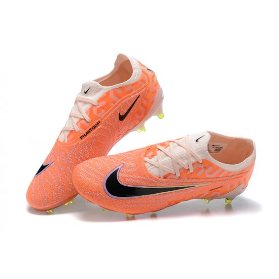 Nike Phantom GX Elite FG Black Pink Orange Low Football Boots Men